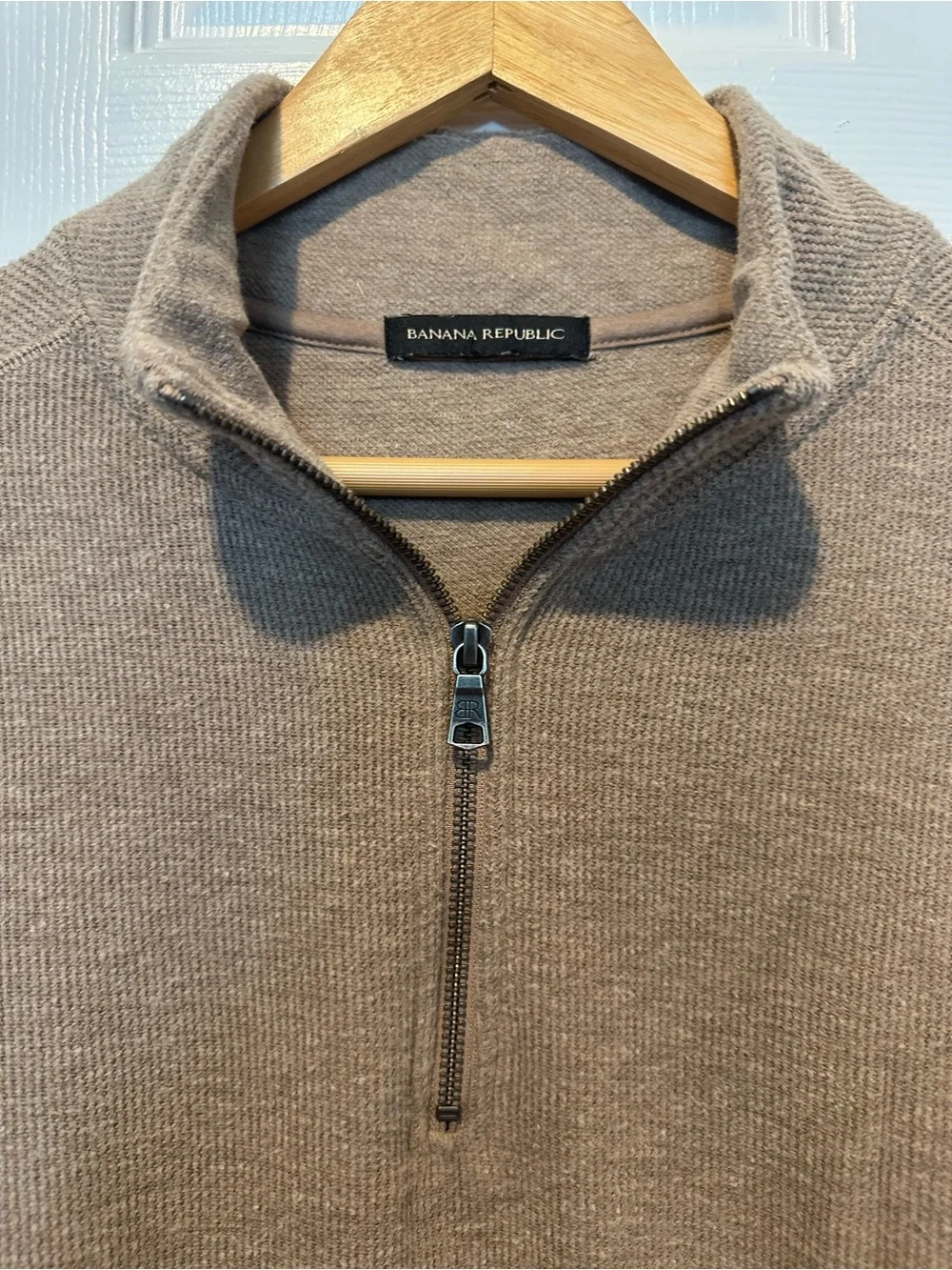 Banana Republic Men's Brown Half-Zip Sweater X-Large